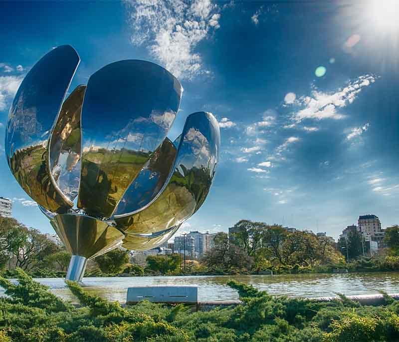 Floralis Genérica, Buenos Aires: Massive metallic flower sculpture that opens and closes with the sun, a unique spectacle.