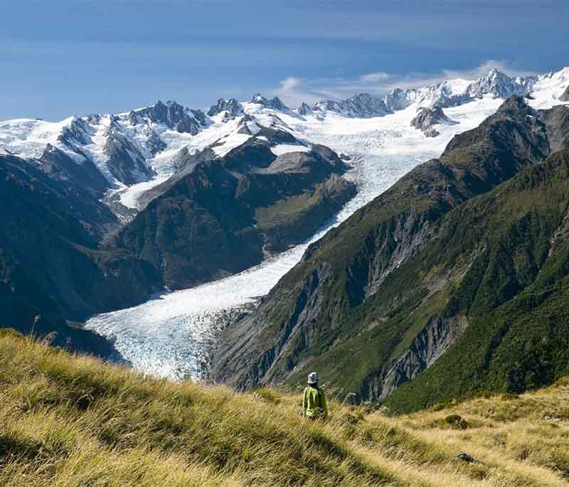 Fox Glacier, West Coast - A majestic glacier offering guided walks, scenic helicopter flights, and ice adventures.