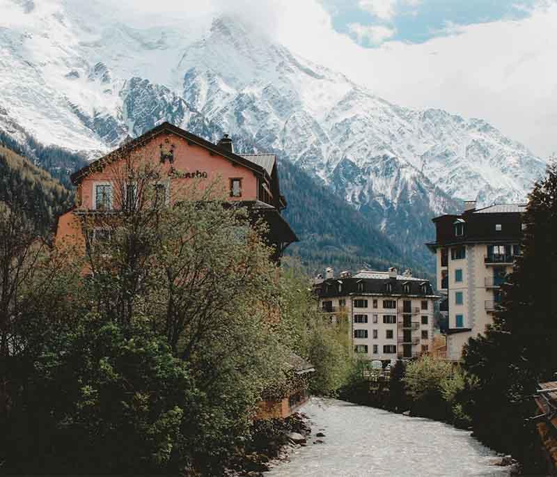 French Alps, including Chamonix and Grenoble, offering world-class skiing, mountaineering, and stunning alpine scenery.