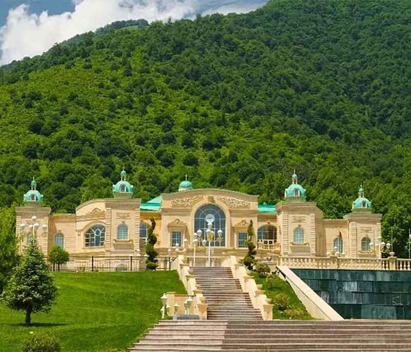 Gabala City Center, highlighting the vibrant hub of Gabala with shops, cafes, cultural sites, and lively streets.