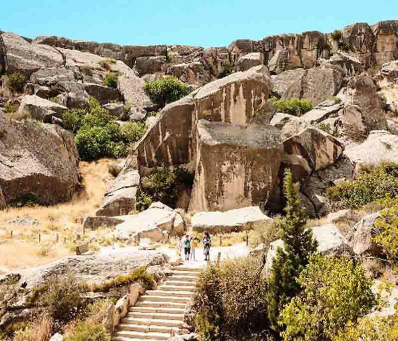 Gobustan National Park, highlighting ancient rock carvings and mud volcanoes in a UNESCO World Heritage site.