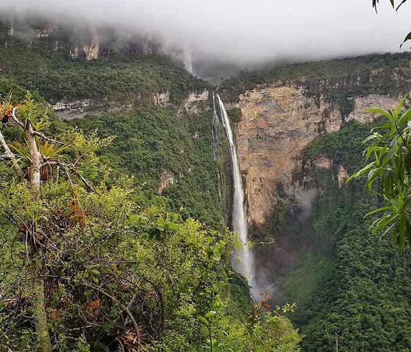 Gocta Waterfall - One of the highest waterfalls in the world, located in the Amazonas region of northern Peru.