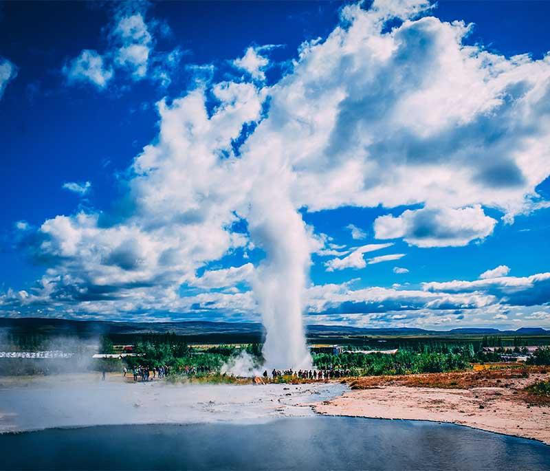 Golden Circle, a tourist route that includes Thingvellir National Park, the Geysir Geothermal Area, and Gullfoss Waterfal