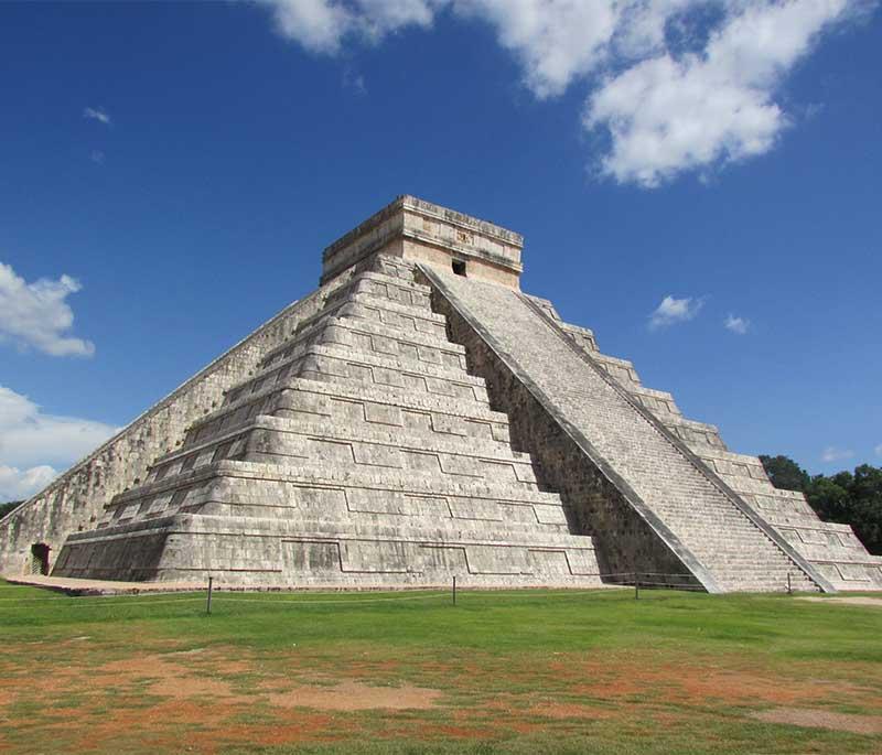 Great Pyramid of Tenochtitlan, Mexico City - Site of main Aztec temple, located in historic center, Templo Mayor.