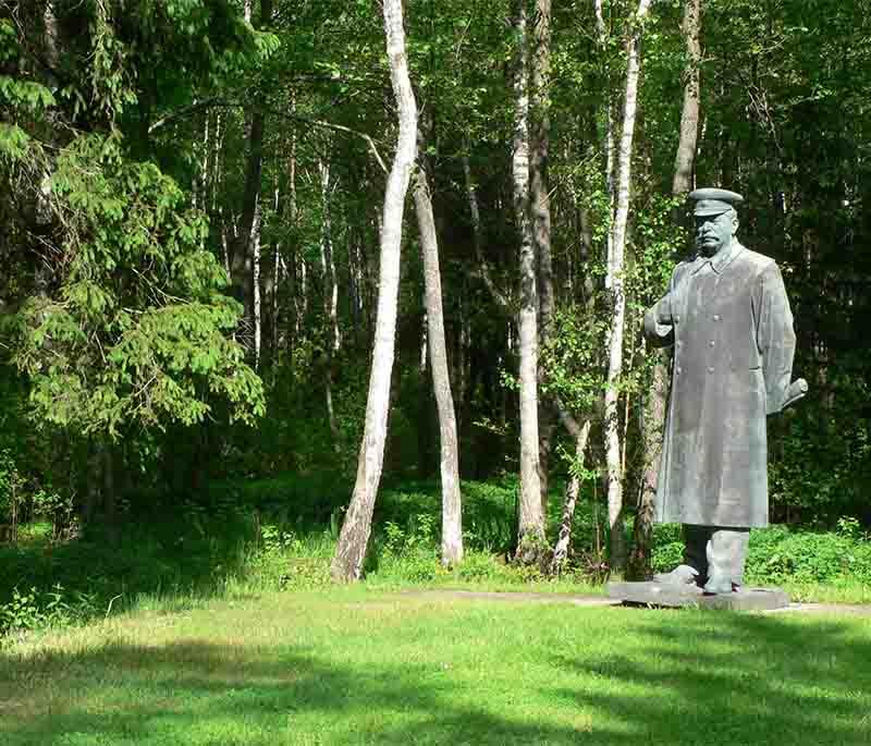 Grutas Park (Stalin World), a unique sculpture park near Druskininkai, displaying Soviet-era statues and artifacts.