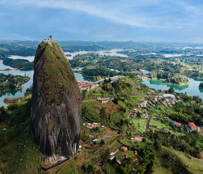 Guatapé and El Peñol, famous for the colorful town of Guatapé and the towering El Peñol rock offering breathtaking views.