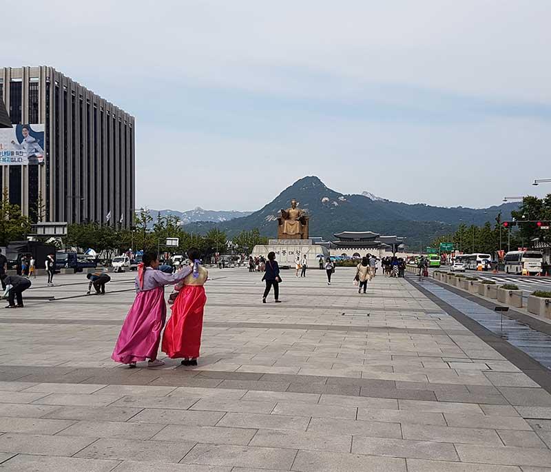 Gwanghwamun Square, Seoul - A public square in central Seoul, featuring statues, fountains, and cultural landmarks.