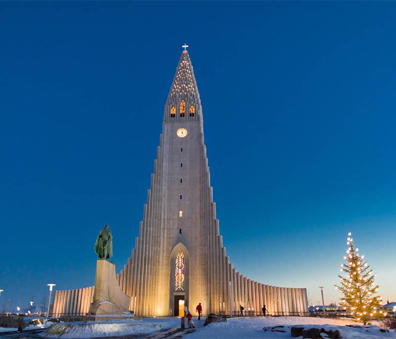 Hallgrimskirkja Church, a church in Reykjavik, known for its Best architecture and views from the tower.