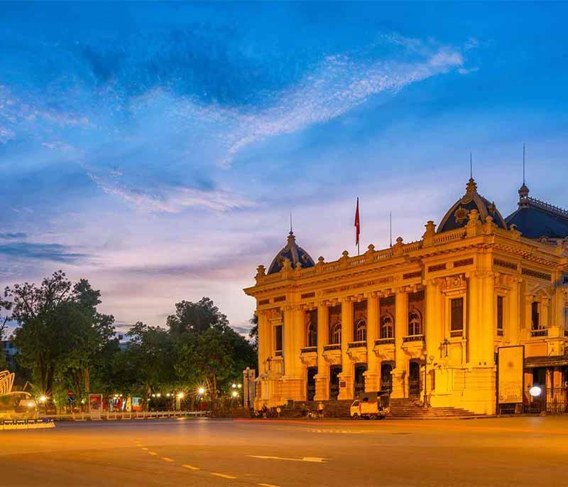 Hanoi Opera House: Iconic Hanoi building showcasing French colonial architecture and cultural performances.