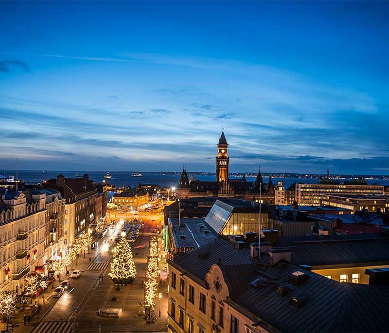 Helsingborg - A coastal city known for its historic Karnan tower, beautiful parks, and ferry connections to Denmark.