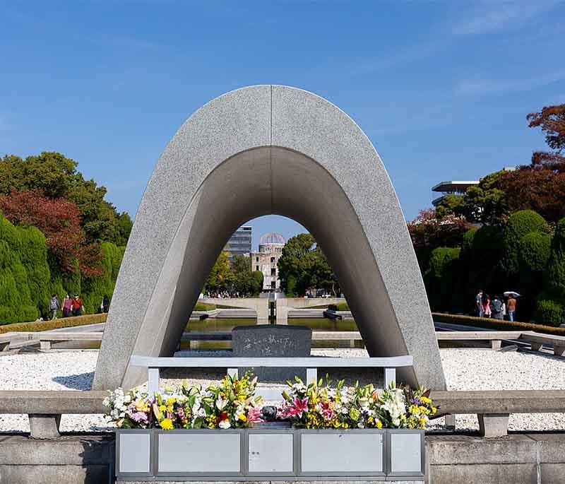 Hiroshima Peace Memorial Park: Honors atomic bombing victims with the Atomic Bomb Dome and museum sites.