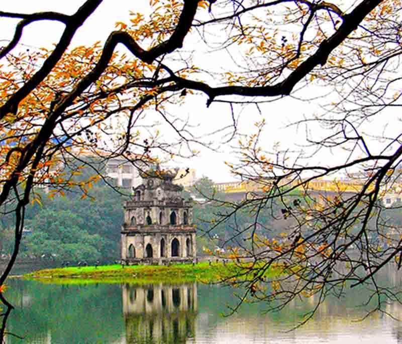 Hoan Kiem Lake (Hanoi) - A central lake in Hanoi, known for its peaceful surroundings and the iconic Turtle Tower.