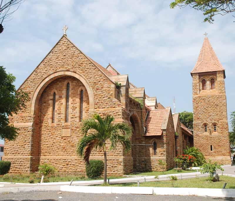 Holy Trinity Cathedral, an Anglican cathedral in Accra, known for its historical significance and beautiful architecture.