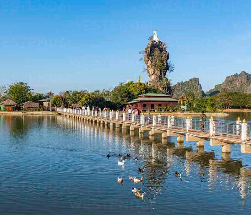 Hpa An, Kayin State - Known for its dramatic limestone landscapes, scenic caves, and cultural significance.