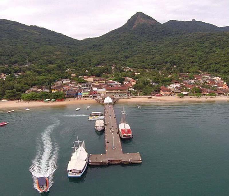 Ilha Grande, a picturesque island known for its lush rainforests, beautiful beaches, and excellent hiking and snorkeling.