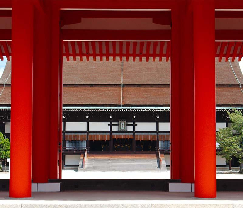 Imperial Palace, Kyoto, the former residence of the Japanese imperial family, surrounded by beautiful gardens.