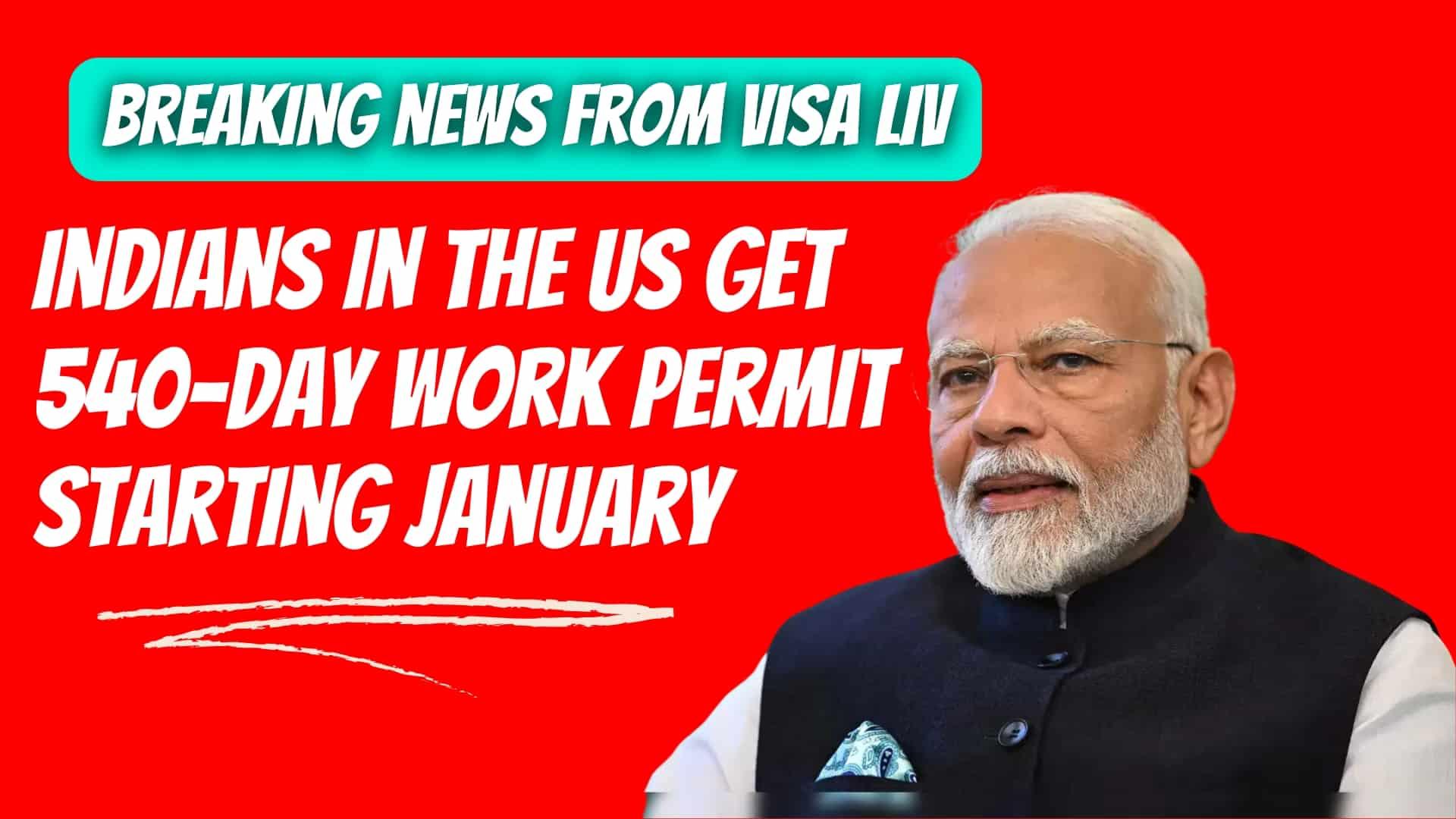 Indians in the US can benefit from a 540-day work permit starting January, easing visa renewal delays.