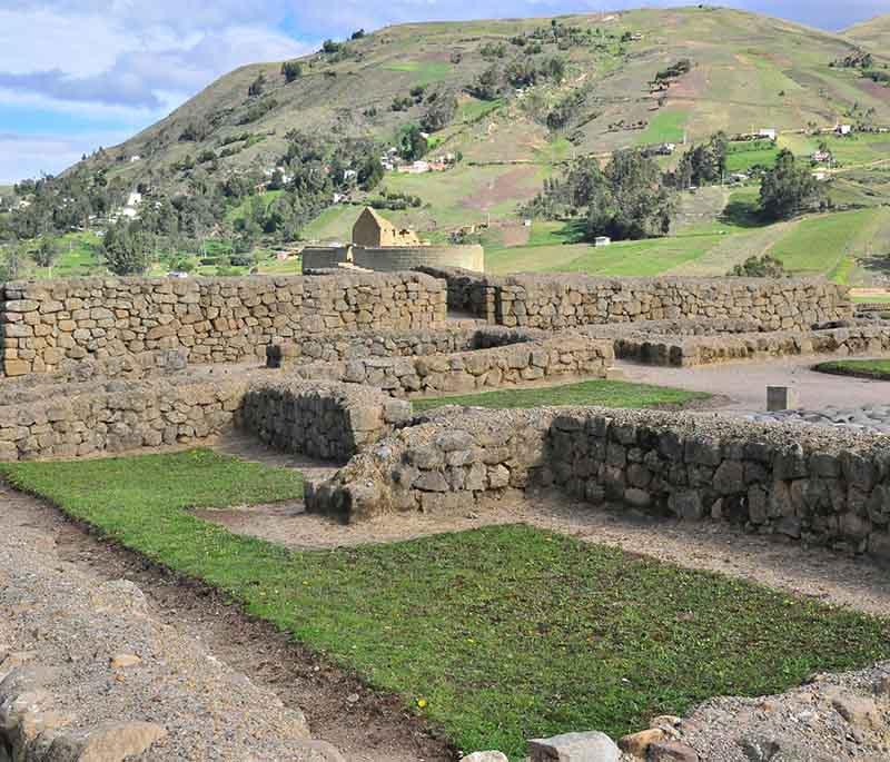 Ingapirca Ruins, the largest Inca site in Ecuador, featuring ancient stone structures and impressive archaeological remains.