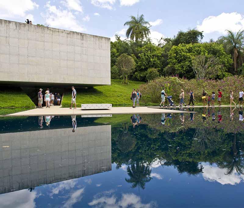 Inhotim Contemporary Art Museum, Brumadinho, a vast outdoor museum with modern art installations and botanical gardens.