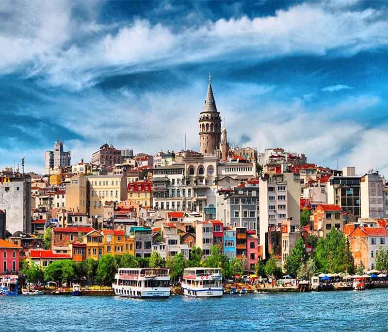 Istanbul: Vibrant city bridging Europe and Asia, famed for Hagia Sophia, Blue Mosque, bustling markets, and rich history.