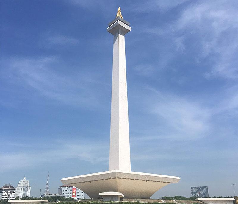 Jakarta National Monument, Jakarta, a landmark symbolizing Indonesia's independence, located in the heart of the city.