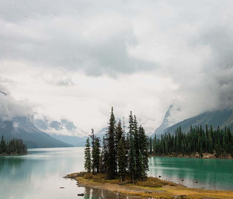 Jasper National Park in Alberta offers vast wilderness areas with abundant wildlife, hot springs, and hiking trails.