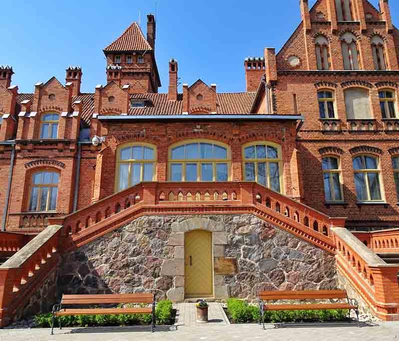 Jaunmoku Palace, a beautiful neo-Gothic palace with a museum and picturesque gardens, often used for weddings and events.