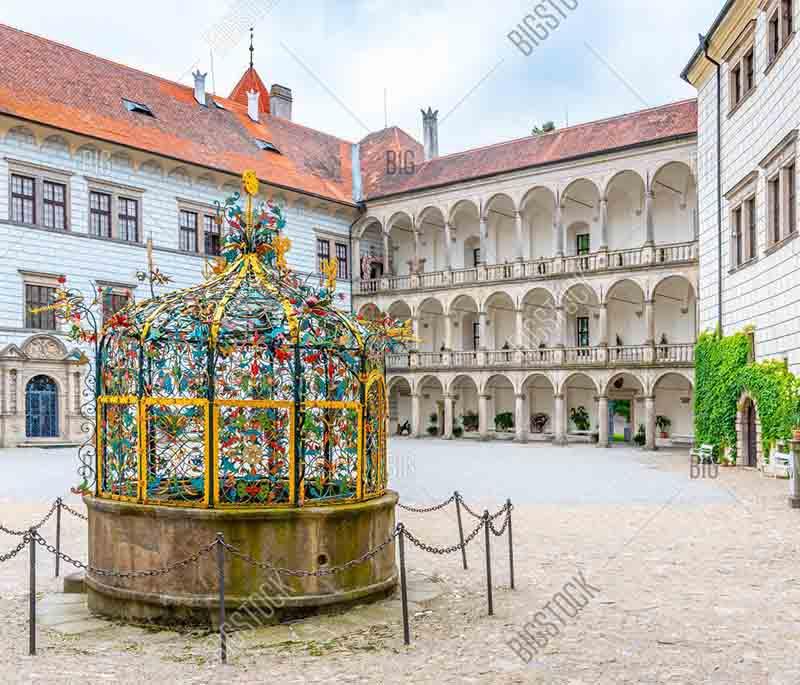 Jindrichuv Hradec Castle, a large castle complex with Renaissance and Gothic architecture and extensive collections.