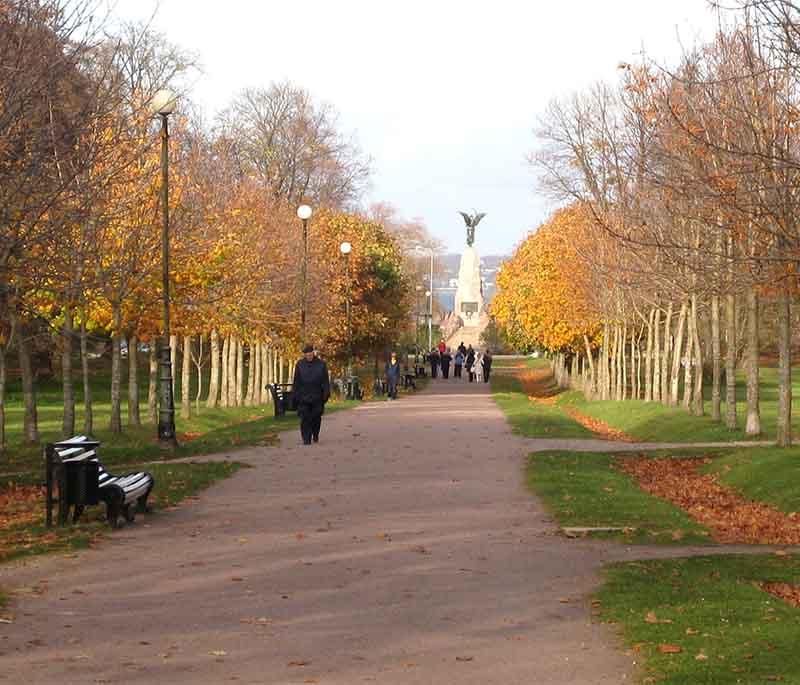 Kadriorg Park, a beautiful park in Tallinn surrounding Kadriorg Palace, featuring formal gardens, ponds, and museums.