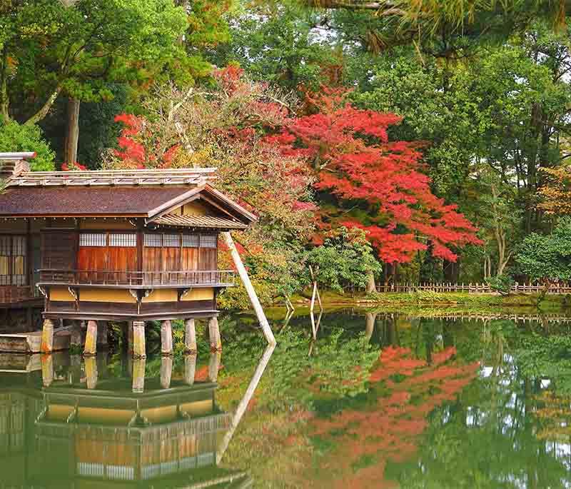 Kanazawa, a city known for its samurai and geisha districts, Kenrokuen Garden, and rich cultural heritage.