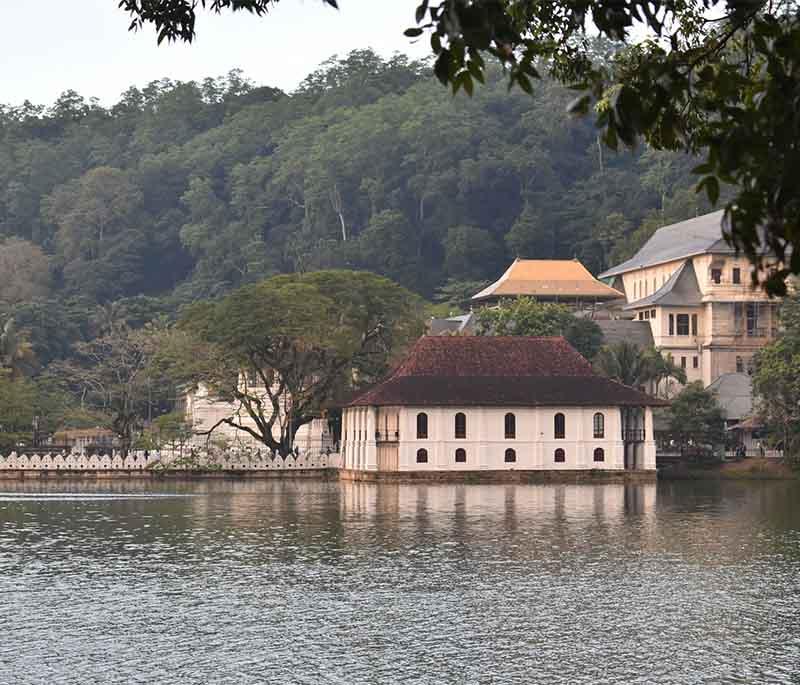 Kandy Lake - A scenic lake in the heart of Kandy, surrounded by historic buildings and beautiful gardens.