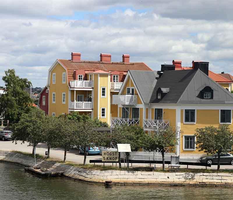 Karlskrona - A naval city and UNESCO World Heritage site, known for its well-preserved military architecture.