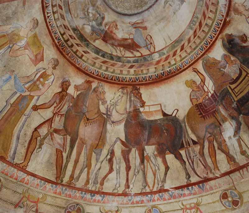 Kazanlak, located in the Rose Valley, known for its rose oil production and the Thracian Tomb, a UNESCO World Heritage Site.