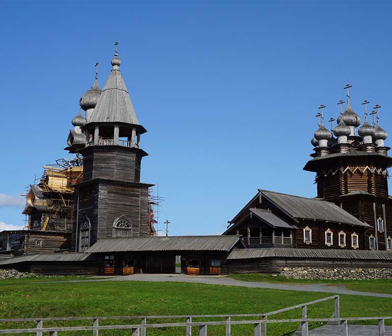 Kizhi Island, Karelia - Known for its open-air museum of wooden architecture, featuring historic churches and buildings.
