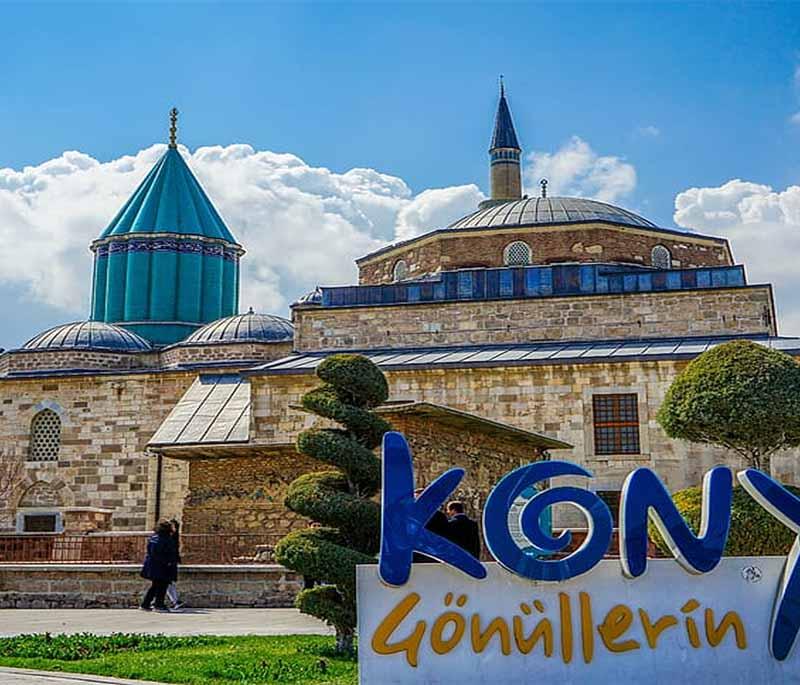 Konya - A city known for its Whirling Dervishes, the tomb of the poet Rumi, and rich cultural heritage.