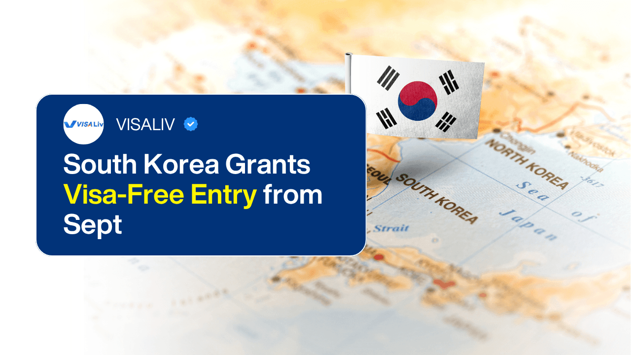 South Korea to allow visa-free entry starting September, opening travel opportunities for eligible visitors.