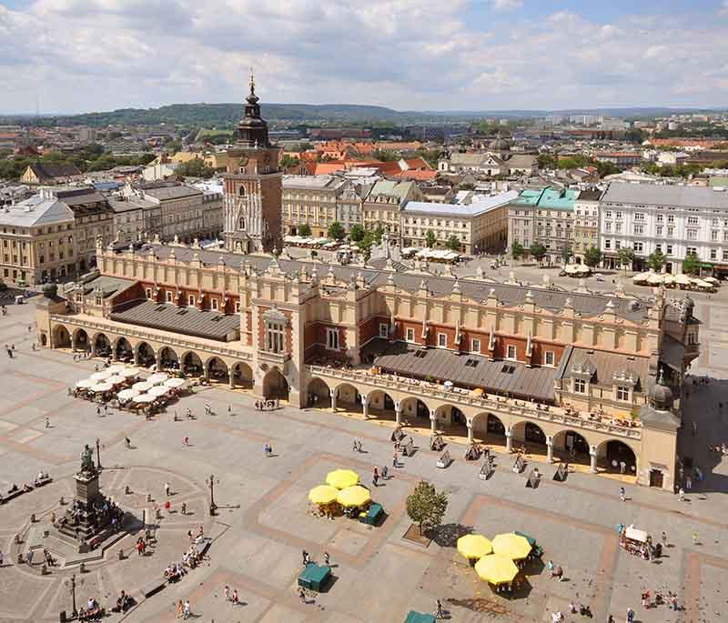Krakow’s Old Town and Main Market Square - Historic center with medieval buildings, vibrant shops, and cafes.