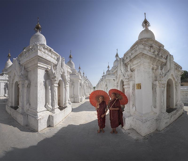 Kuthodaw Pagoda, Mandalay - Known as the world’s largest book, with 729 marble slabs inscribed with Buddhist teachings.