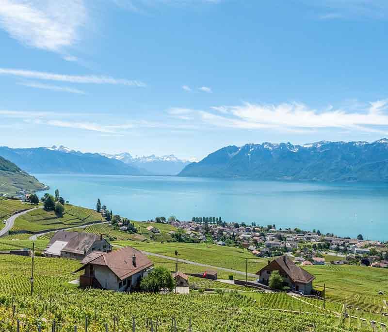 Lake Geneva - Scenic lake shared by Switzerland and France, surrounded by charming towns and offering diverse activities.