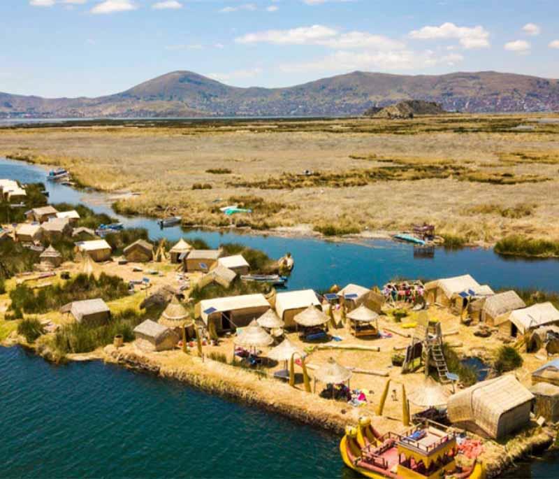 Lake Titicaca - The world's highest navigable lake, renowned for its floating reed islands and indigenous communities.