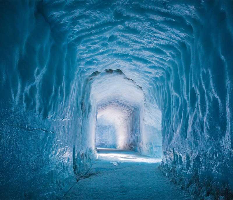 Langjokull Glacier, Iceland's second-largest glacier, offerinLangjokull Glacier, Iceland's second-largest glacier, offering ice cave tours and snowmobile adventures.g ice cave tours an