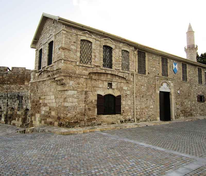 Larnaca Fort, a historic fortress located on the waterfront, housing a small museum and offering scenic views.