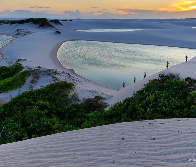 Lençóis Maranhenses National Park, with vast dunes and seasonal freshwater lagoons creating a surreal landscape.