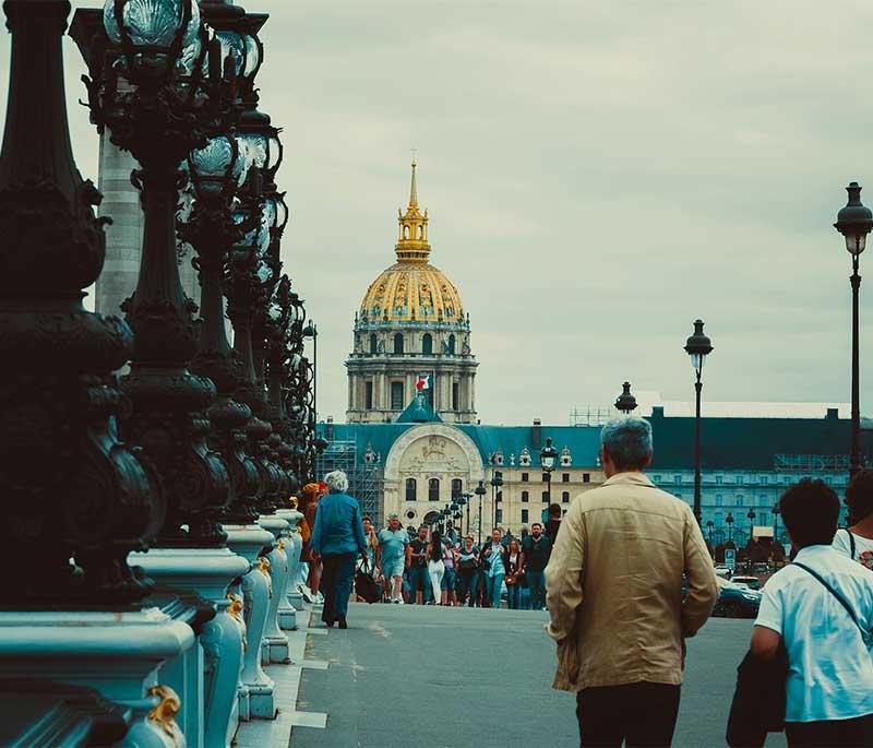 Les Invalides, Paris, a complex housing museums and monuments relating to the military, including Napoleon's tomb.