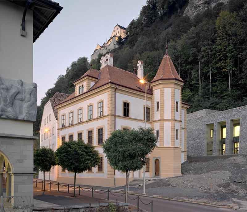 Liechtenstein National Museum, a museum in Vaduz showcasing the cultural and historical heritage of Liechtenstein.