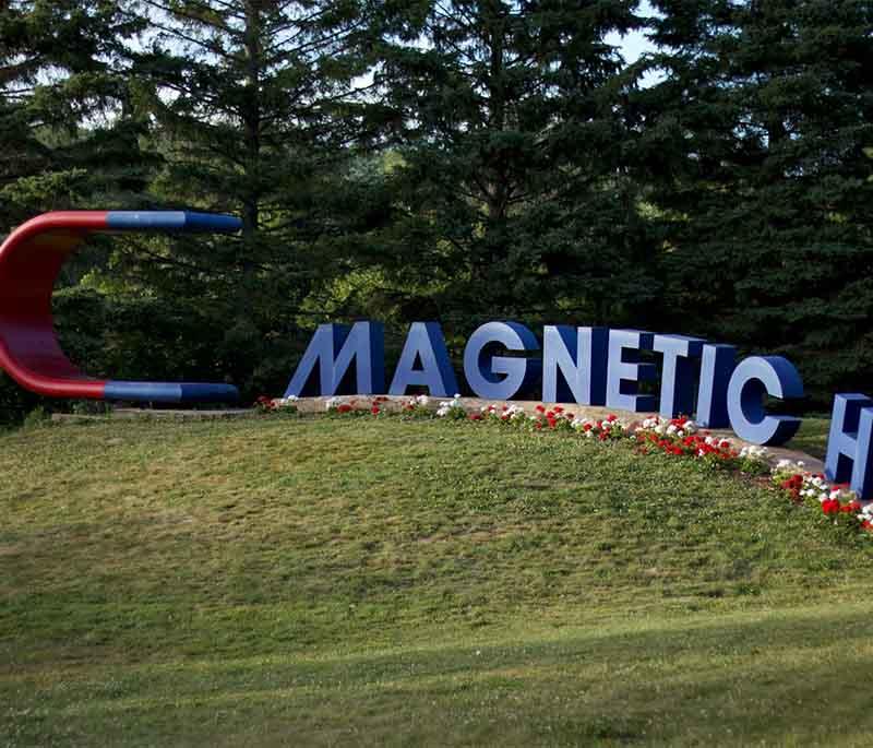 Magnetic Hill in Moncton, New Brunswick, is a famed optical illusion where cars seem to roll uphill.