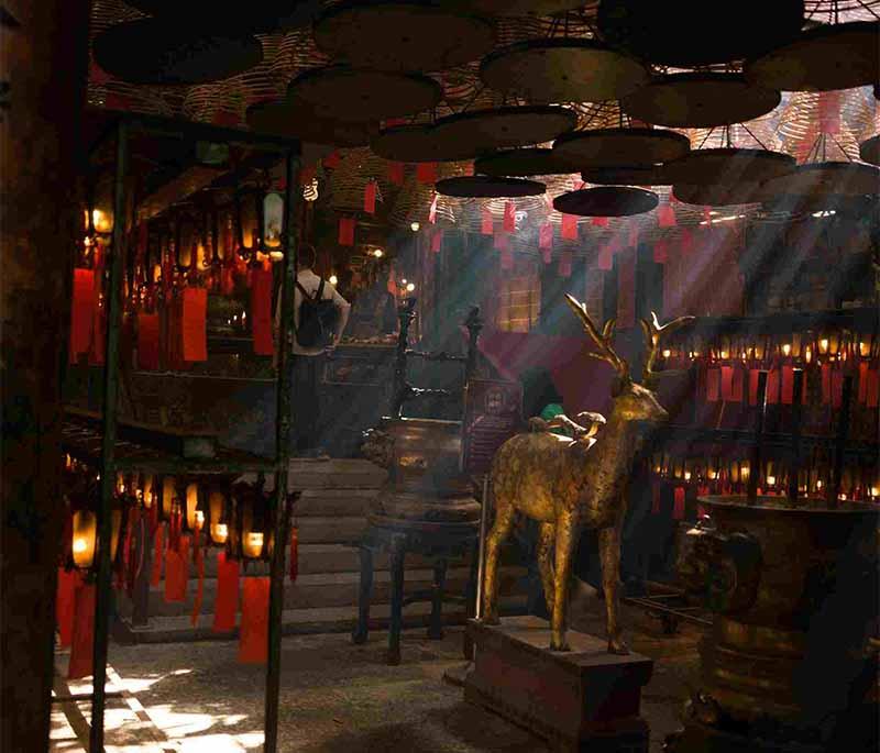 Man Mo Temple in Hong Kong, a historical temple dedicated to the gods of literature and war, offering cultural insights.