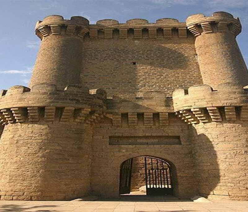 Mardakan Castle, Baku, depicting one of the distinctive stone towers built for defense in medieval Azerbaijan.