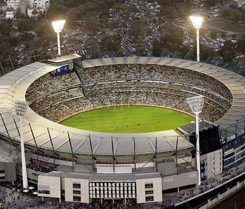 Melbourne Cricket Ground (MCG) in Melbourne, Victoria, is a historic cricket ground and a sports museum.