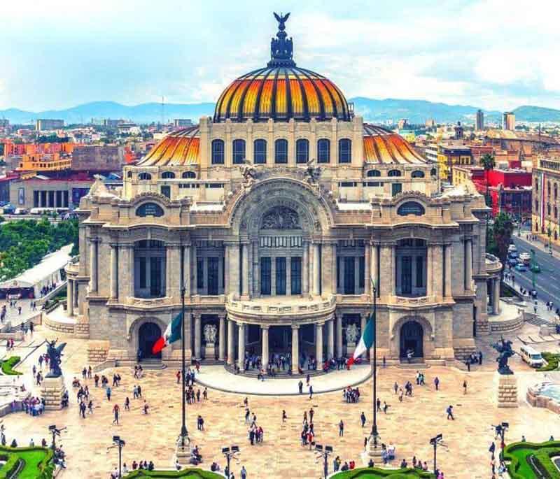 Mexico City Historic Center - Heart of capital, landmarks like Zocalo, Metropolitan Cathedral, Palace of Fine Arts.